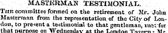 iMASTERMAN TESTIMONIAL. Tub committee Fo...