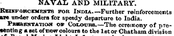 NAVAL AND MILITARY". Reinforcements for ...