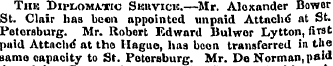 Thus Diplomatic Skuvick.—Mr. Alexander B...