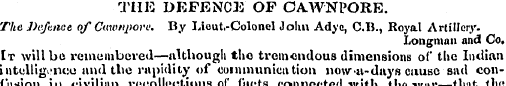 THE DEFENCE OF OA.WNPORE. The Jhifunee o...