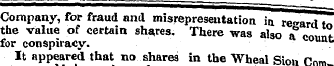 Company, for fraud and misrepresentation...