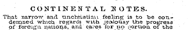CONTINENTAL, INOTES. That narrow and unc...