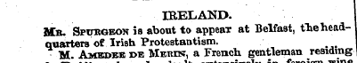 IRELAND. Mb. Spuhoeon is about to appear...