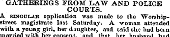 GATHERINGS FROM LAW AND POLICE COURTS. A...