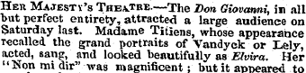 Her Majesty's Theatre. —The Don Giovanni...