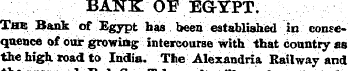 BANK - Q'B EGrYPT. The Bank of Egypt has...