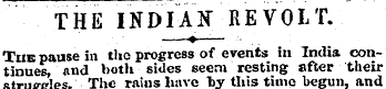 THE IN DI AN" REVOLT. —?—¦ — ¦ ¦ ¦ Tub p...