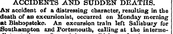 ACCIDENTS AND SUDDEN DEATHS. An accident...