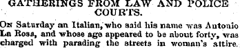 GATHERINGS FROM LAW AND POLICE COURTS. O...