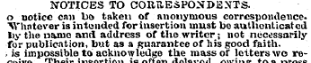 NOTICES TO CORRESPONDENTS, o notice enn ...