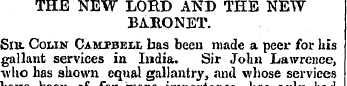 THE NEW LORD AND THE NEW BARONET. Slit C...