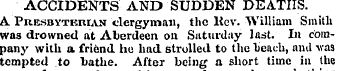 ACCIDENTS AND SUDDEN DEATHS. A Presbyter...