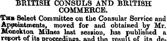 BRITISH CONSULS AND BRITISH COMMERCE. Th...