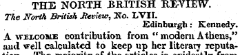 THE NORTH BRITISH RE-YIEW. The Jforih Br...