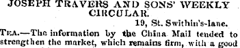 joseph tra.veks and sons' weekly circula...