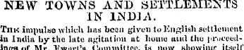 NEW TOWNS AND SETTLEMENTS IN INDIA. Thk ...