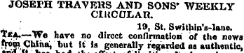 JOSEPH TRACERS AND SONS' WEEKLY CIlt'COI...