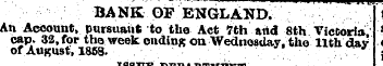 BANK OF ENGLAND. An Account, pursuant to...