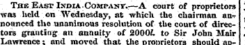 The East India-Company.—A court of propr...