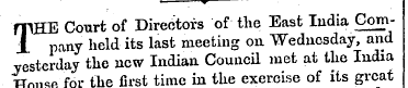 , —v fpHE Court of Directors of the East...