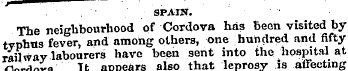 ¦ SPAIN. ¦ The neighbourhood of Cordova ...