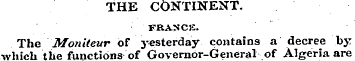 THE CONTINENT. FRANCE. The Moniteur of y...