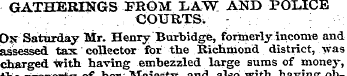 GATHERINGS FROM LAW AND POLICE COURTS, O...