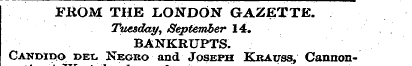 PliOM THE LONDON GAZETTE. Tuesday, Septe...