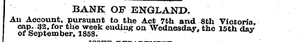 BANK OF ENGLAND. An Account, pursuant to...