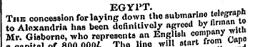 EGYl'T. Tub concession for laying down t...