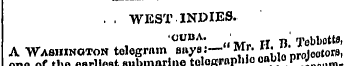. , WEST INDIES. CUDA * .iTvrr II ll! To...