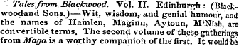 Tales.from Blackwood. Vol. IT. Edinburgh...