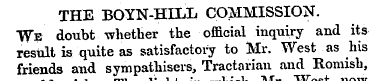 THE BOYN-HILL COMMISSION. We doubt wheth...