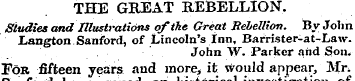 THE GREAT REBELLION. Studies and Illustr...