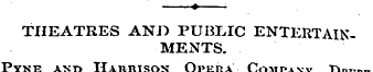 ? THEATRES AND PUBLIC ENTERTAINMENTS. Py...
