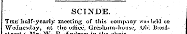 SCINDE. The half-yearly meeting of this ...