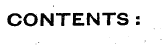 CONTENTS: