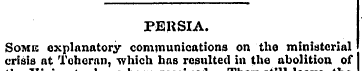 PERSIA. Somic explanatory communications...