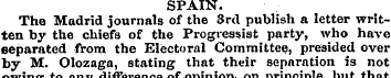 SPAIN. The Madrid journals of the 3rd pu...