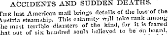 ACCIDENTS AND SUDDEN DEATHS. Pite last A...
