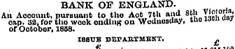 BANK OF ENGLAND. An Account, pursuant to...
