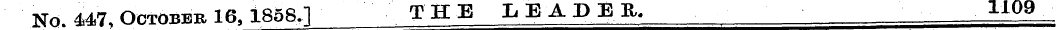 No. 447, October 16, 1858.1 THE LEADER. ...