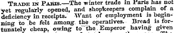 Trade in PARis.^-The -winter trade Paris...