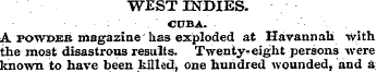 WEST INDIES. • : ' ¦ . ' CDBA. ¦ A powde...