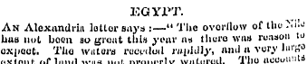 EGYPT. An Alexandria latter says :—" The...