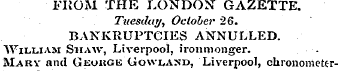 FliOM THE LONDON GAZETTE. Ttiesdug, Octo...