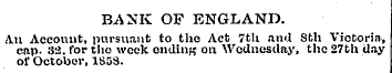 BANK OF ENGLAND. An Account, pursuant to...
