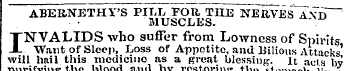 ABERNETHY'S PILL FOR THE NERVES A\D MUSC...