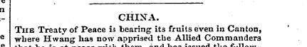 e . n :- CHINA. The Treaty of Peace is b...