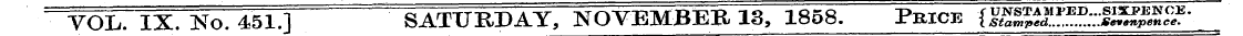 VOL. IX. No. 451.] SATURDAY, NOVEMBER 13...